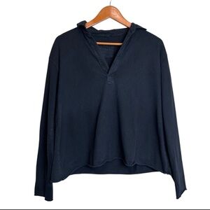 Frank & Eileen Tee Lab Top Women's Small Black V-Neck Pullover Shirt USA Made